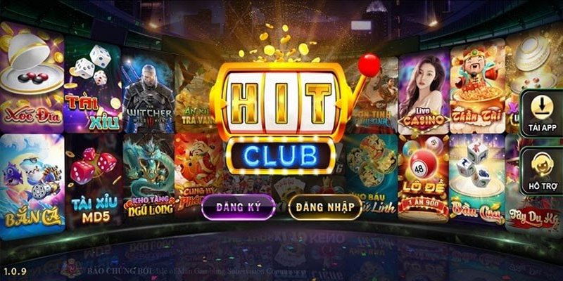 Giao diện cổng game hit club